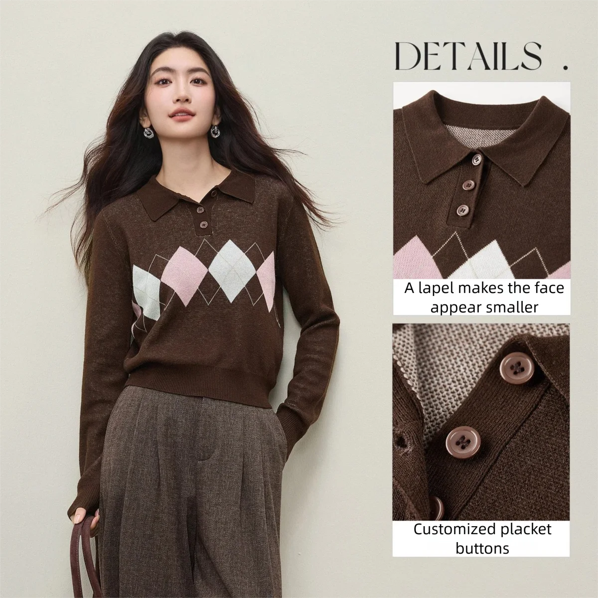 Argyle Polo Sweater