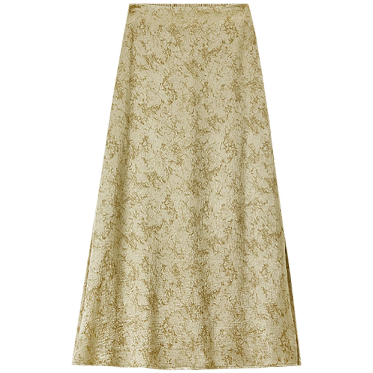 Patterned A-Line Midi Skirt