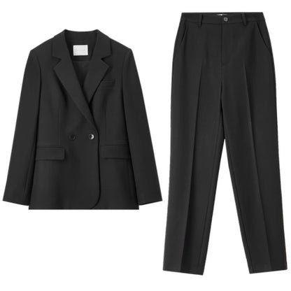 Double-Breasted Blazer and Pants Set