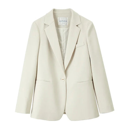 Single-Button Notched-Lapel Blazer