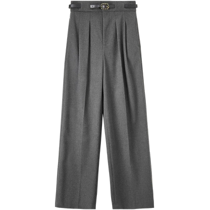 Pleated Wide-Leg Pants