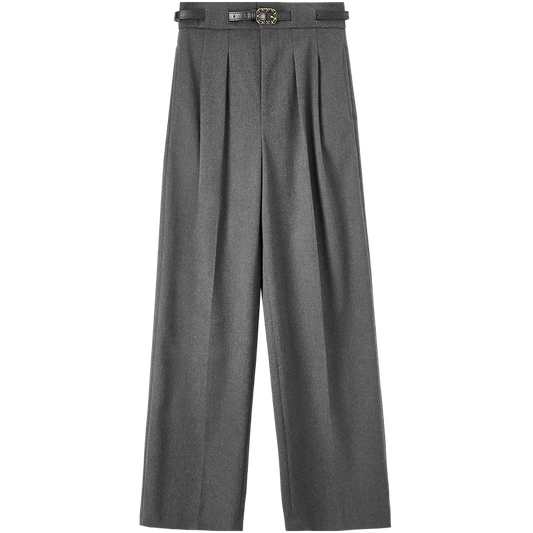 Pleated Wide-Leg Pants
