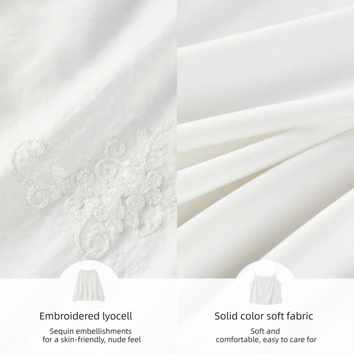 Three-Piece Blouse Cami and Skirt Set