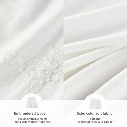 Three-Piece Blouse Cami and Skirt Set