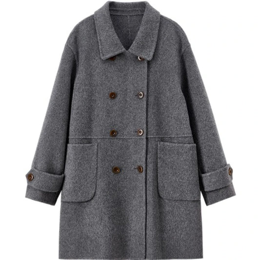 Double-Breasted Collared Coat