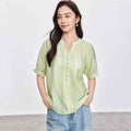 green blouse