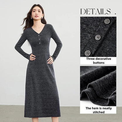 V-Neck A-Line Dress