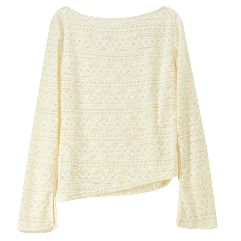 Side-Ruched Boat-Neck Top