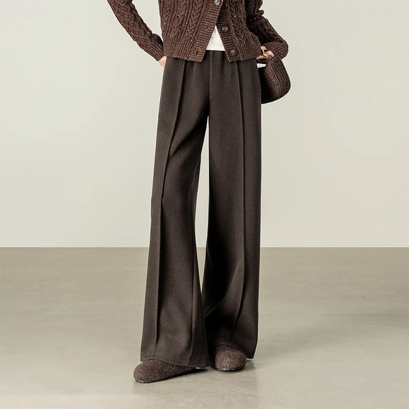 Elastic-Waist Wide-Leg Pants