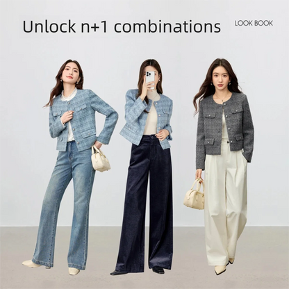 Checked Flap-Pocket Jacket