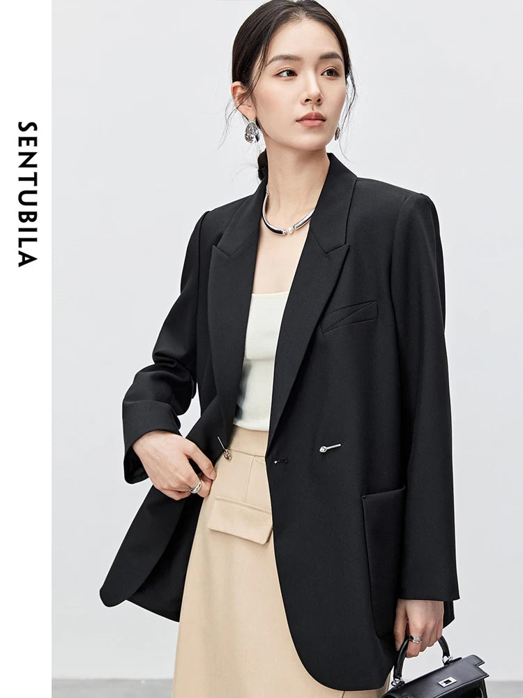 Patch-Pocket Relaxed Blazer