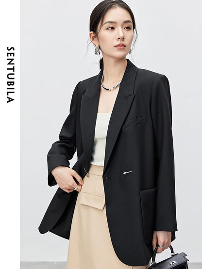 Patch-Pocket Relaxed Blazer