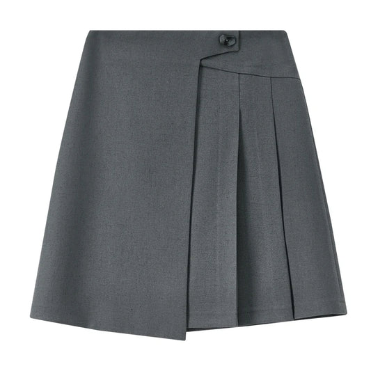 Side-Pleated Mini Skirt