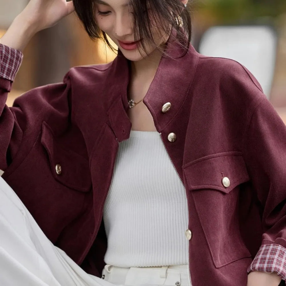 Drawstring-Hem Pocket Jacket