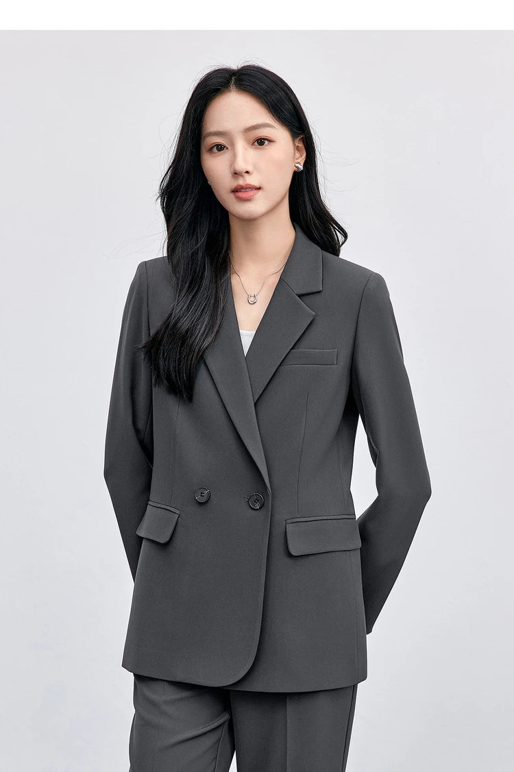 Double-Breasted Blazer and Pants Set