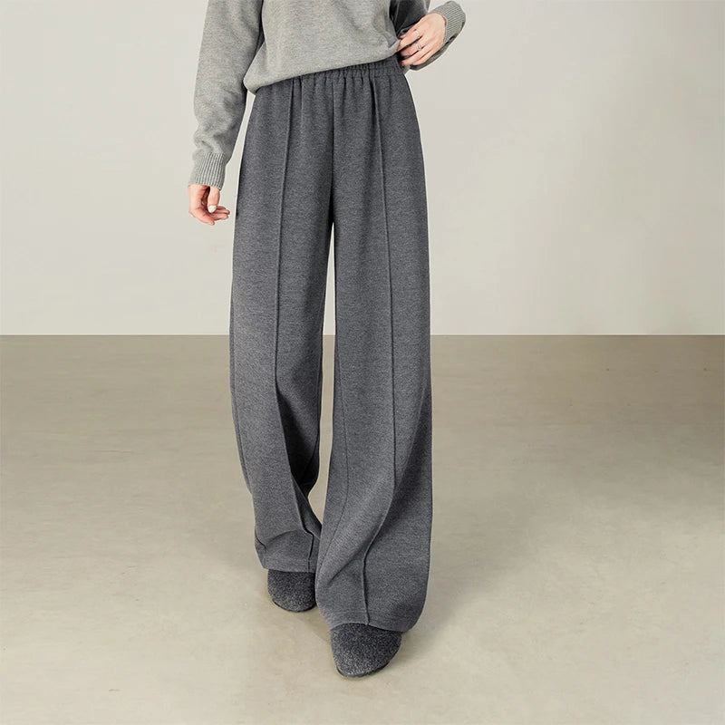 Elastic-Waist Wide-Leg Pants