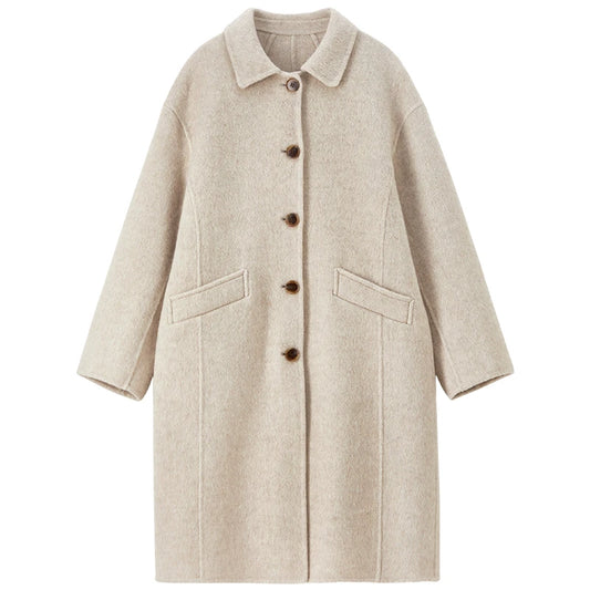 Collared Button-Front Coat