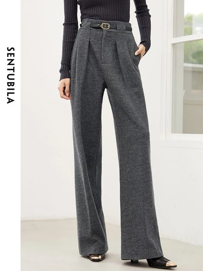 Pleated Wide-Leg Pants