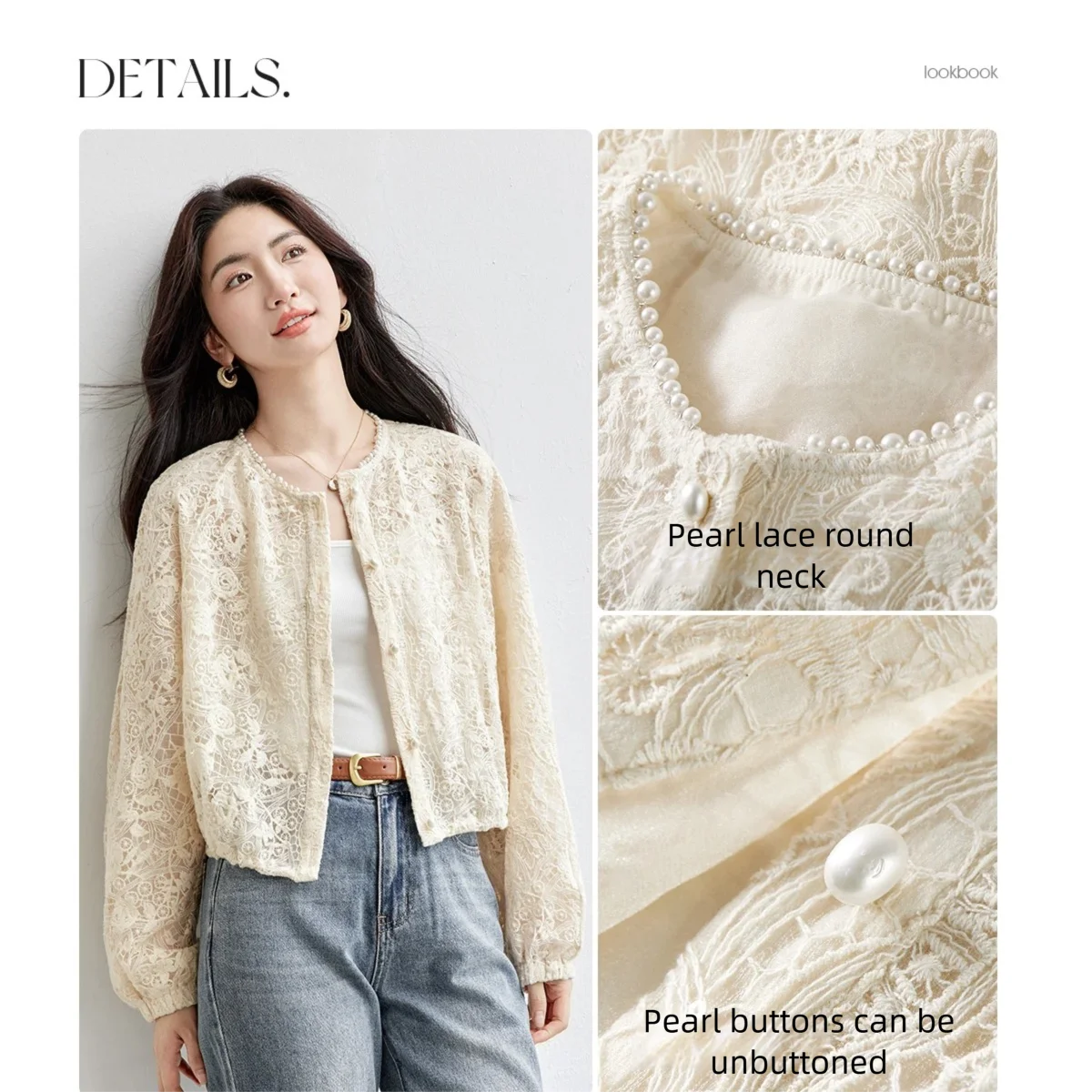 Floral Lace Cropped Jacket