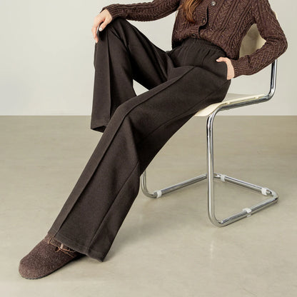 Elastic-Waist Wide-Leg Pants