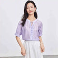 purple blouse