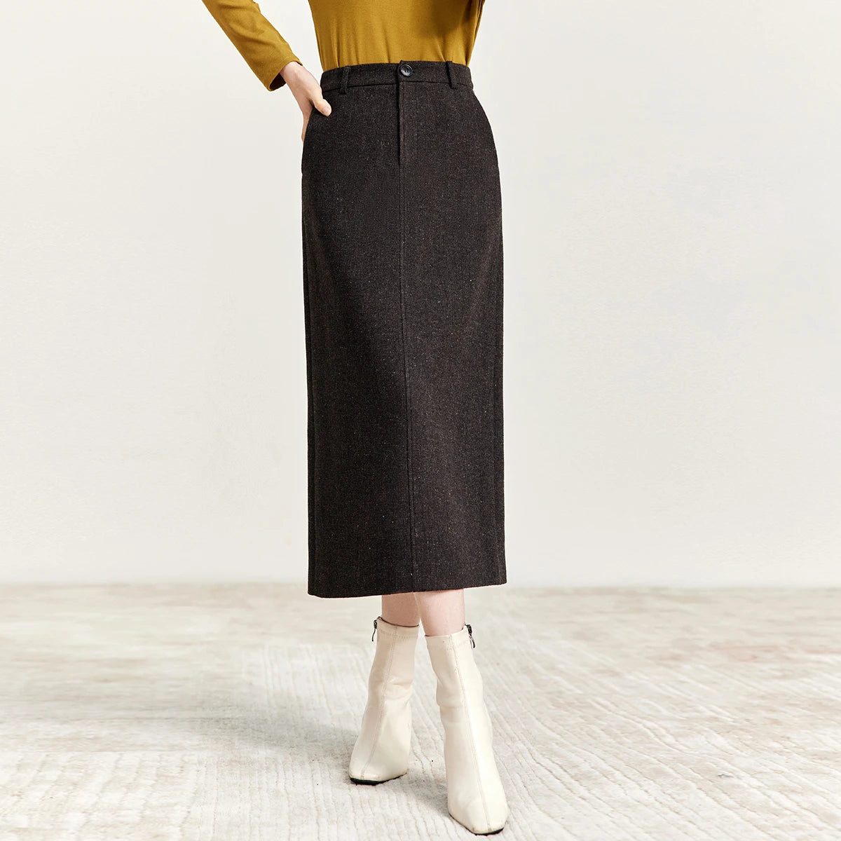 Straight Midi Skirt