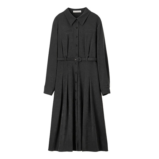 Pleated Shirt Dress