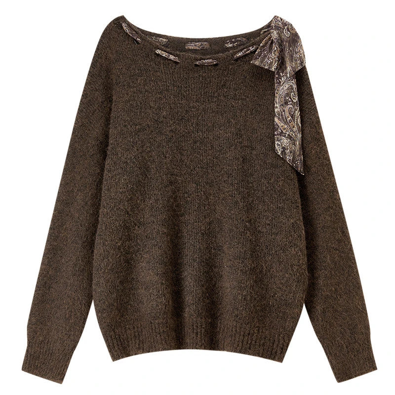 Boat-Neck Relaxed Sweater