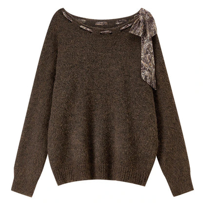 Boat-Neck Relaxed Sweater