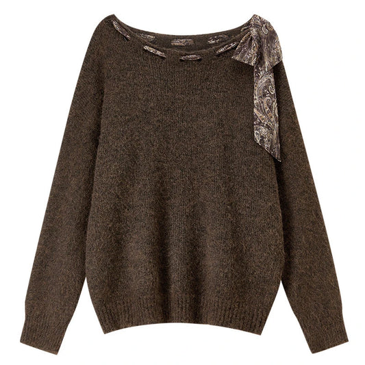 Boat-Neck Relaxed Sweater