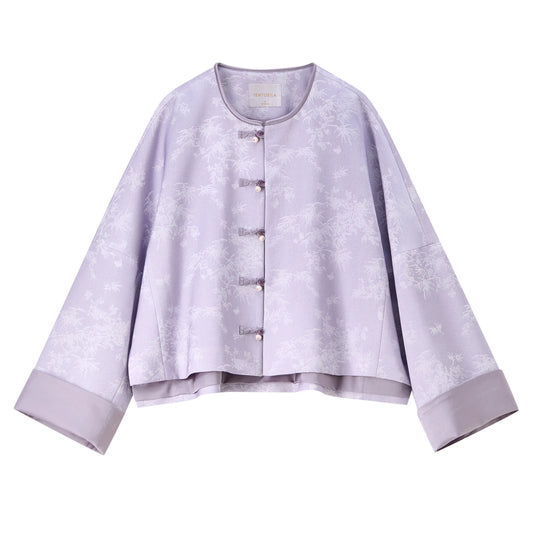 Patterned Round-Neck Jacket