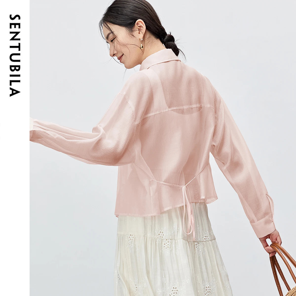 Patch-Pocket Cropped Shirt