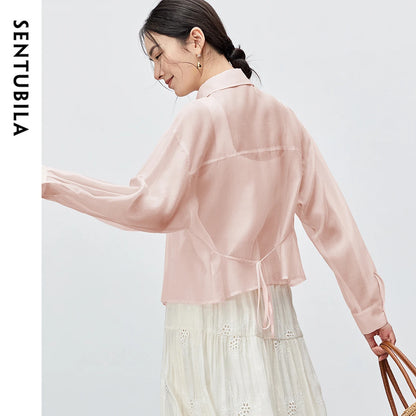 Patch-Pocket Cropped Shirt