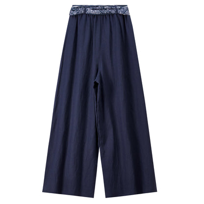 Elastic-Waist Wide-Leg Pants