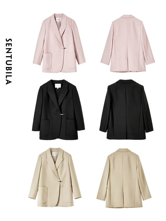 Patch-Pocket Relaxed Blazer