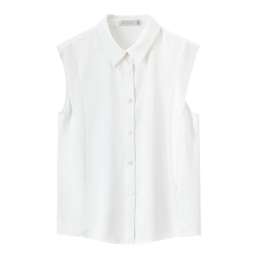 Sleeveless Collared Shirt
