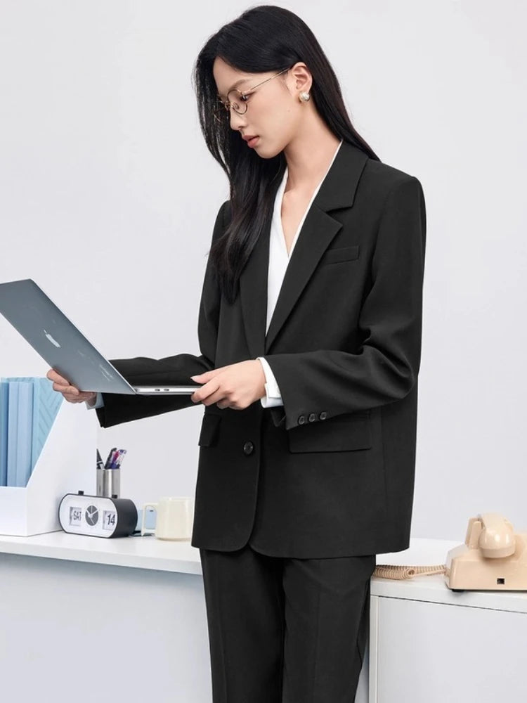 Two-Button Notched-Lapel Blazer