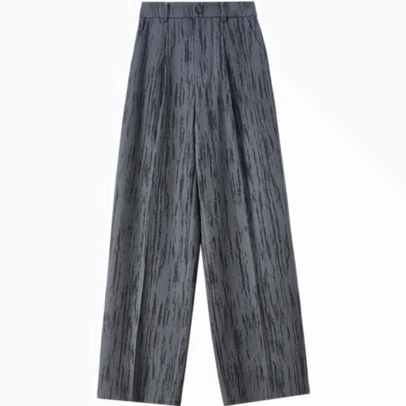 Textured Wide-Leg Pants