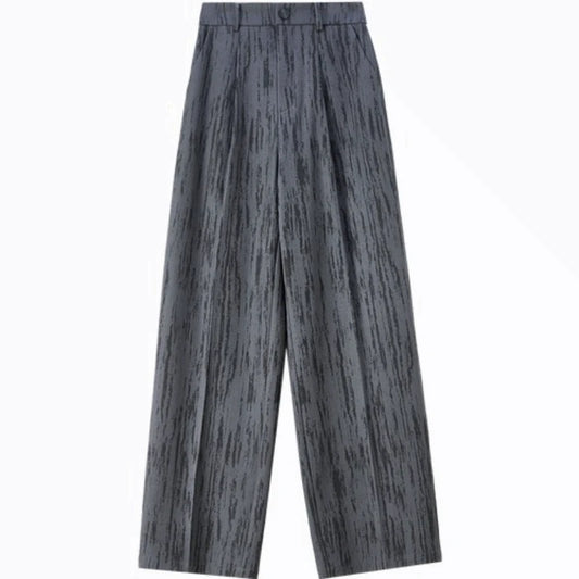 Textured Wide-Leg Pants