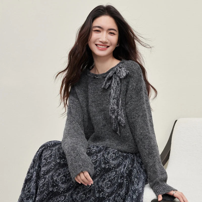Boat-Neck Relaxed Sweater