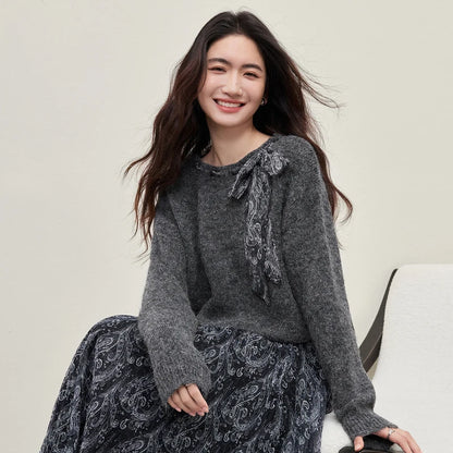 Boat-Neck Relaxed Sweater