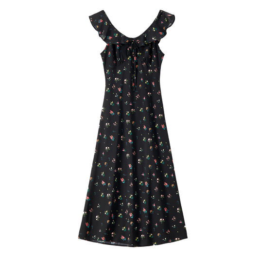 Floral Ruffle-Strap Dress