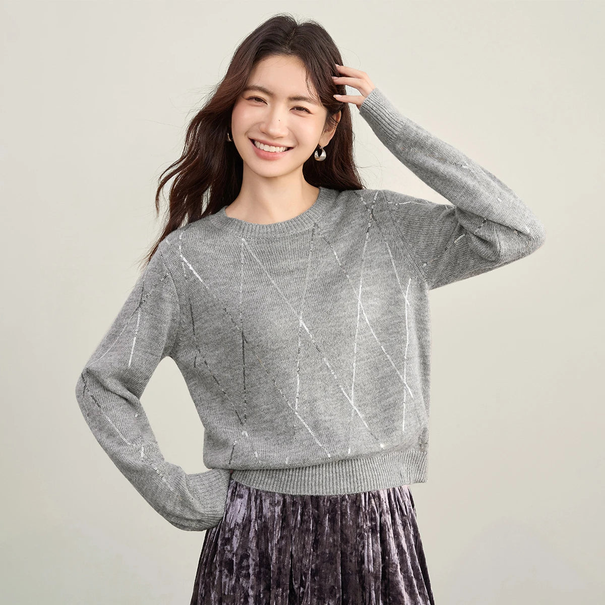 Argyle Crew-Neck Sweater