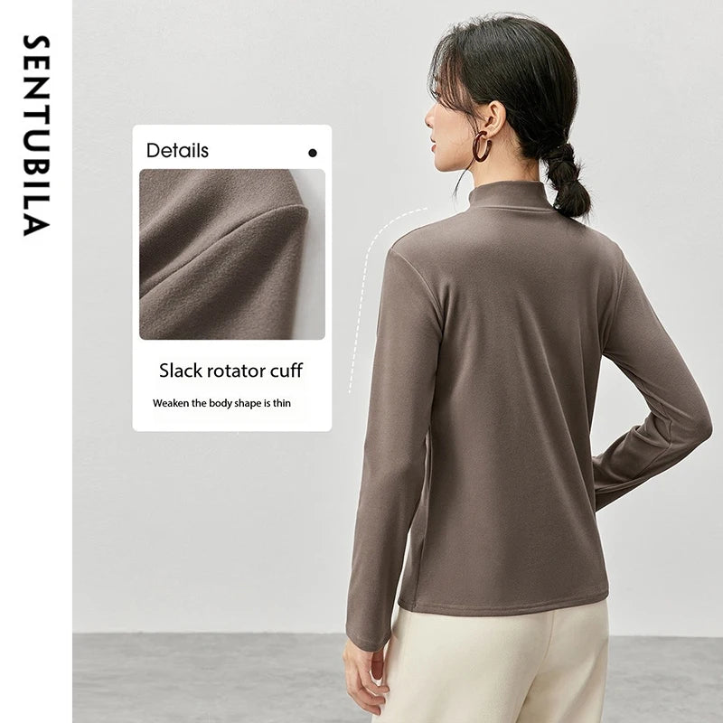 Mock-Neck Long-Sleeve Top