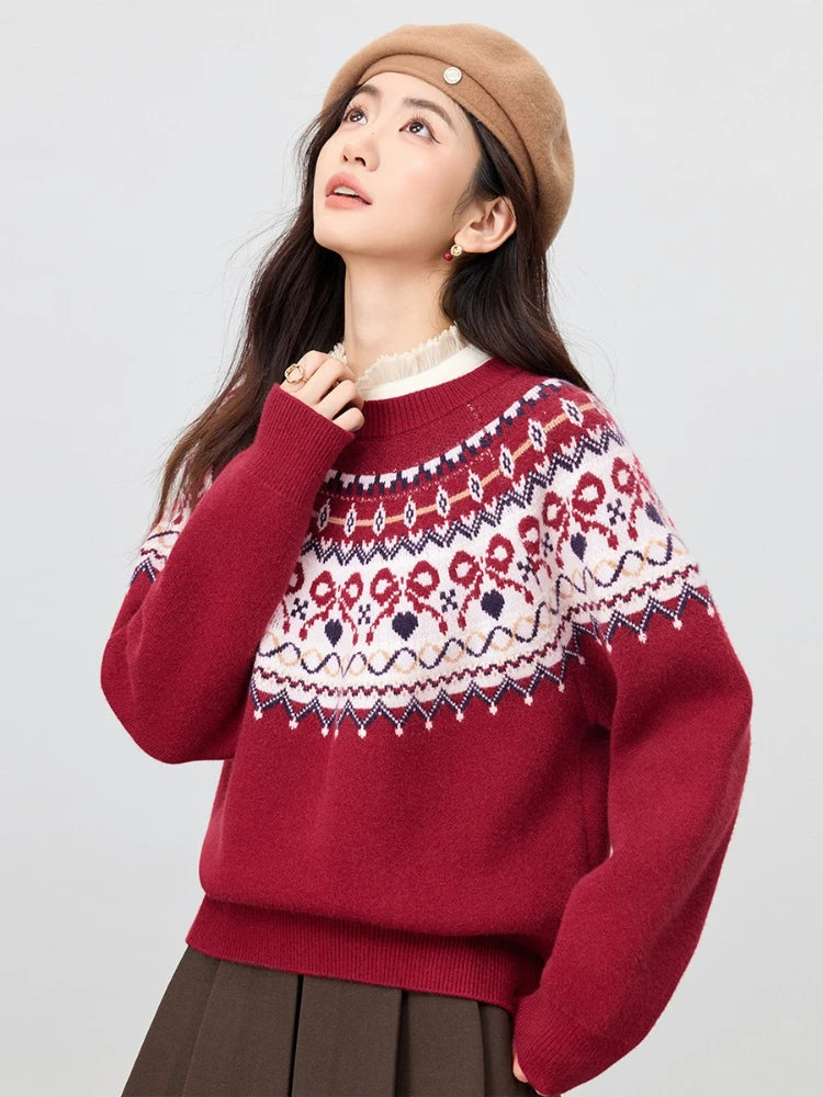 Fair-Isle Crew-Neck Sweater