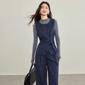 Navy Blue Pant Set
