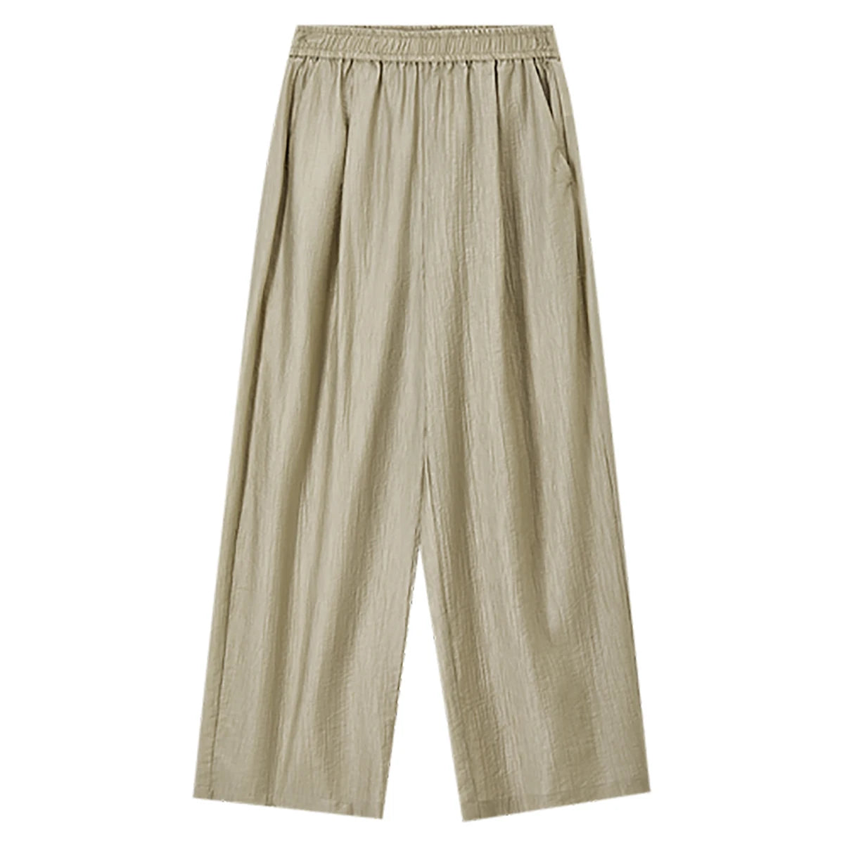 Elastic-Waist Wide-Leg Pants