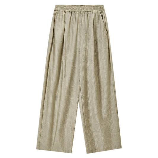 Elastic-Waist Wide-Leg Pants