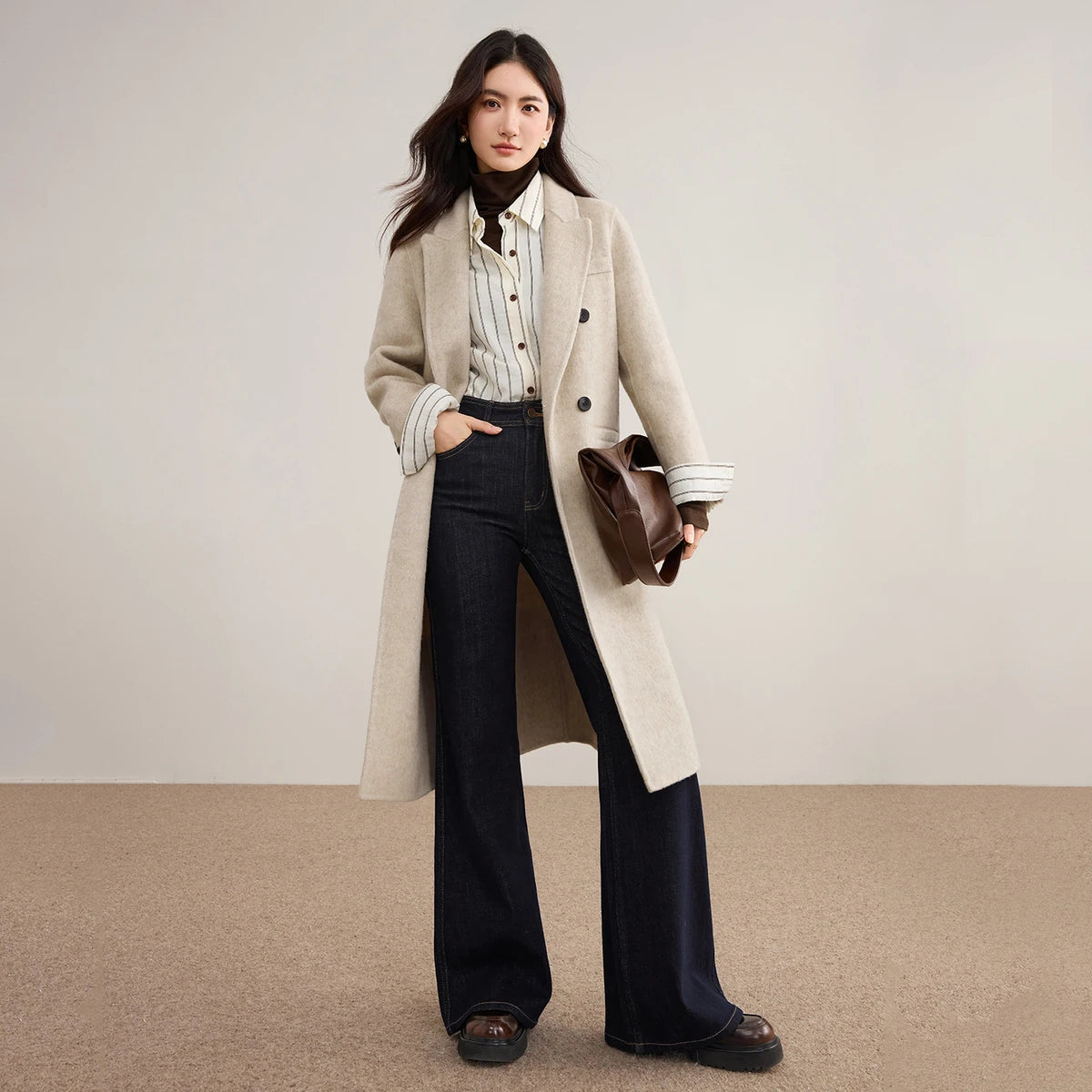 Double-Breasted Long Coat