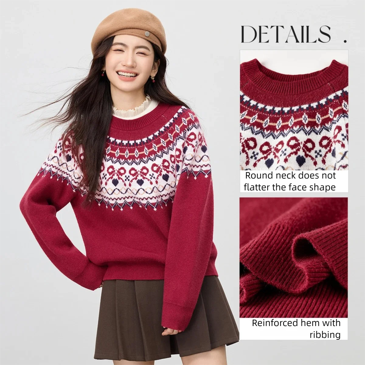 Fair-Isle Crew-Neck Sweater